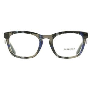 Burberry Eyeglasses B2291 3581 54mm Square Frame Gray & Blue Plaid Acetate New